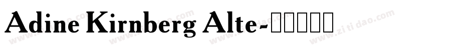 Adine Kirnberg Alte字体转换